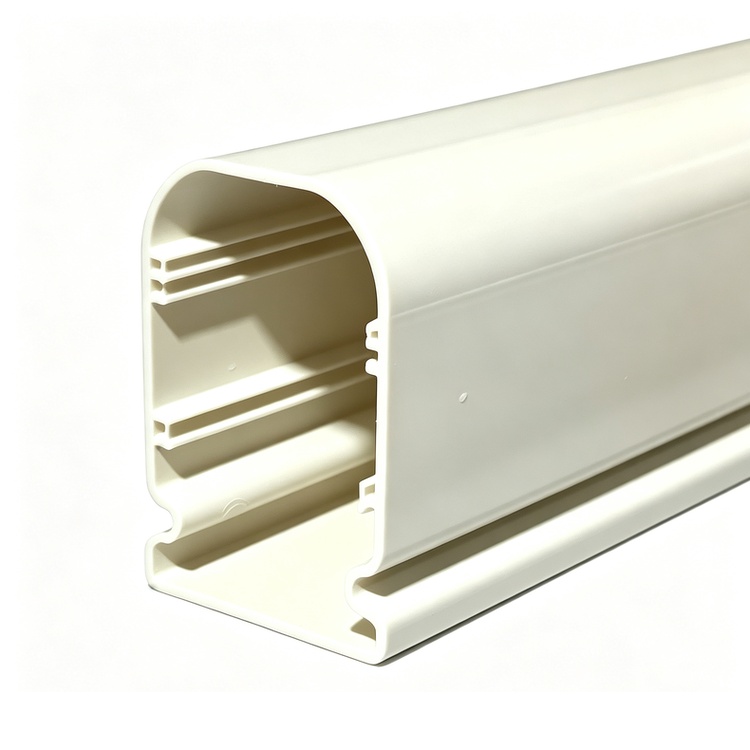 工程专用 PVC 空调装饰管槽 多隔断空调管线线槽 阻燃 PVC 型材源头工厂